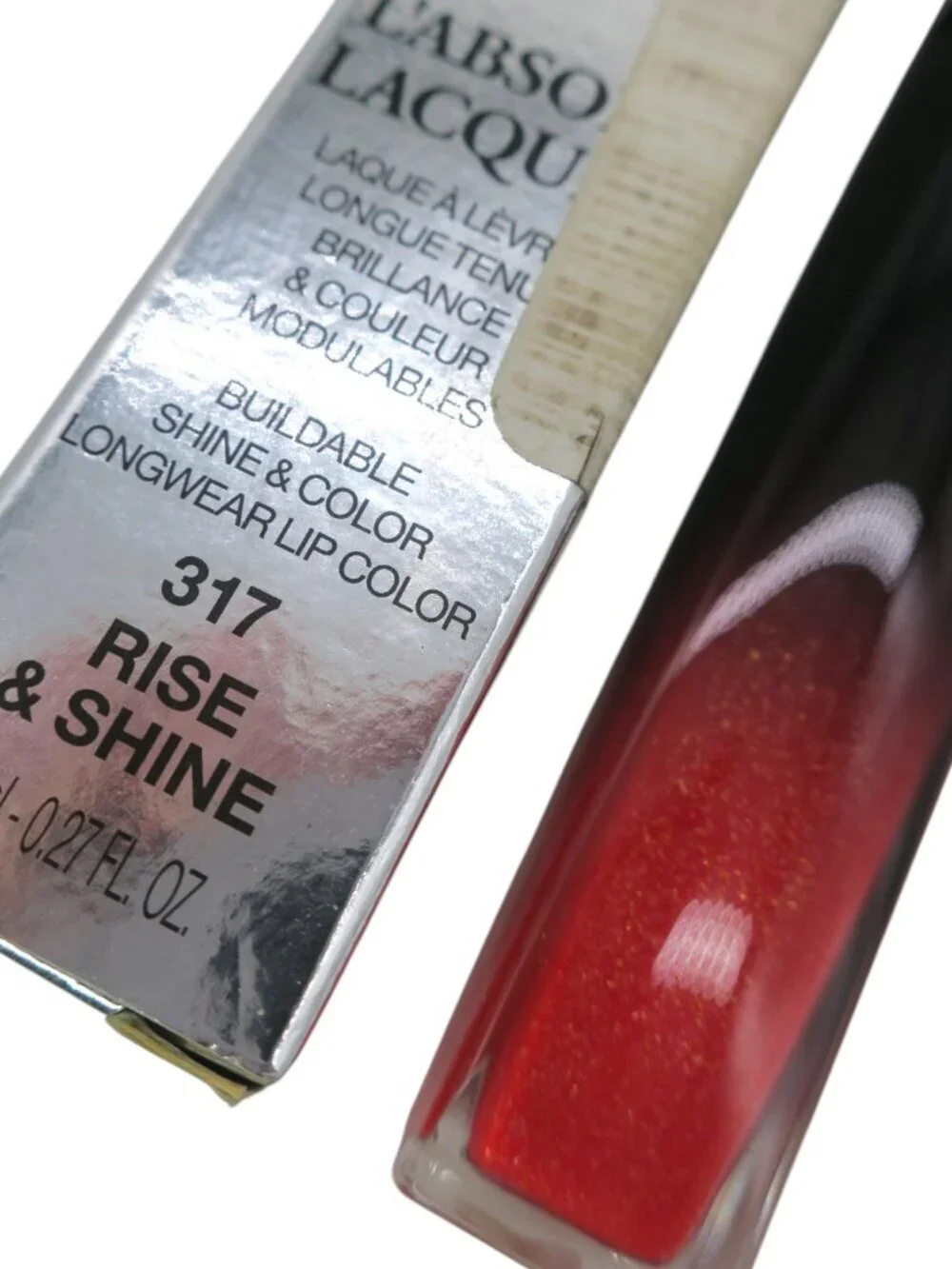 Lancome L'absolu Lacquer Longwear Lip Gloss 317 Rise & Shine